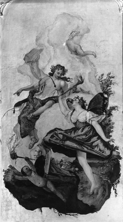Apollo consegna all'Aurora la fiaccola della luce - Verona, Palazzo Giusti del Giardino